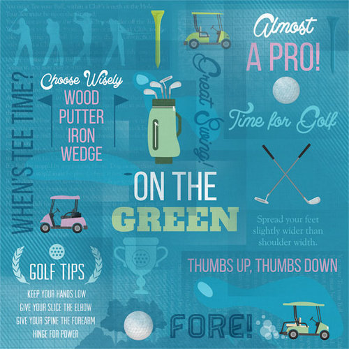 Karen Foster Design - Golf Collection - 12 x 12 Paper - Almost a Pro Collage