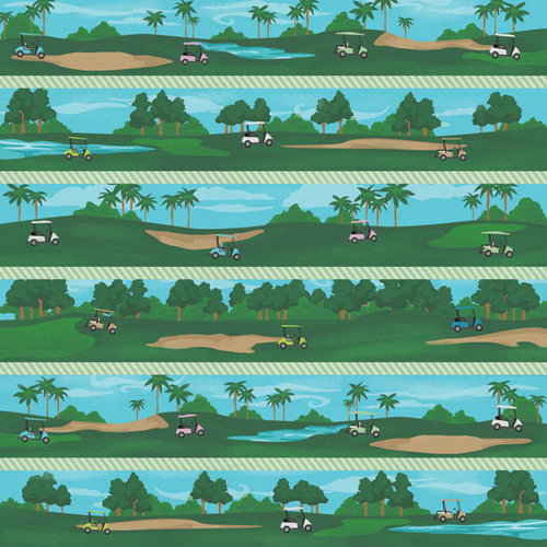 Karen Foster Design - Golf Collection - 12 x 12 Paper - Cart Jockey
