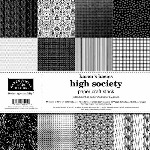 Karen Foster Design - High Society Collection - 12 x 12 Paper Craft Stack