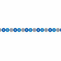 Karen Foster Design - Pavilio Lace Tape - Mini - Snow Flower - Blue