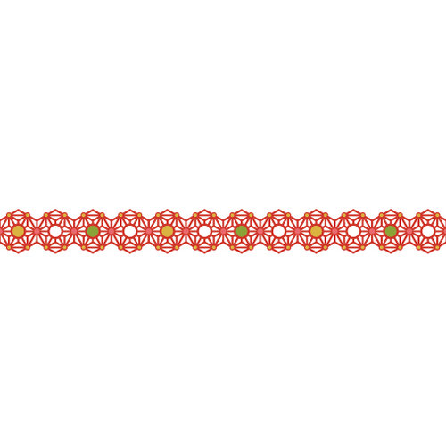 Karen Foster Design - Pavilio Lace Tape - Asanoha - Red