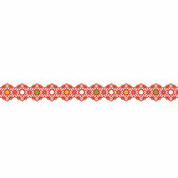Karen Foster Design - Pavilio Lace Tape - Asanoha - Red