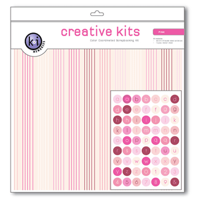 KI Memories - Color Theory Collection - Pink - 12x12 Creative Kit, CLEARANCE