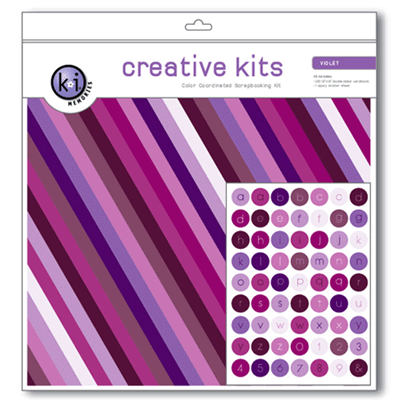 KI Memories - Color Theory Collection - Violet - 12x12 Creative Kit, CLEARANCE