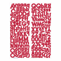 KI Memories - Holiday Collection - Joyful Set - Christmas - Cardstock Letter Stickers - Cookie Cutter Red Hot, CLEARANCE
