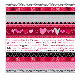 KI Memories - Wild Things Valentine's Collection - Paper - Frosty Patterns - Multi Stripe, CLEARANCE