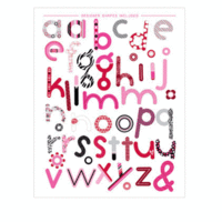 KI Memories - Wild Things Valentine's Collection - Chipboard - Alphabet, CLEARANCE