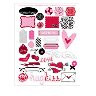 KI Memories - Wild Things Valentine's Collection - Chipboard - Shapes, CLEARANCE