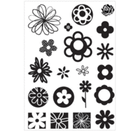 KI Memories - Clear Acrylic Stamps - Blooms, CLEARANCE