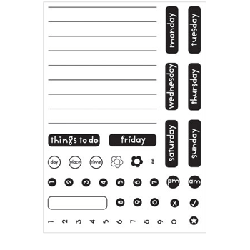 KI Memories - Clear Acrylic Stamps - To Do List, CLEARANCE