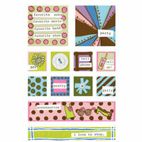 KI Memories - Love Elsie - Claire Collection - Epoxy Stickers - Square Gels - Claire