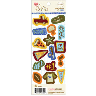 KI Memories - Love Elsie - Cody Collection - Chipboard Buttons - Cody Shapes