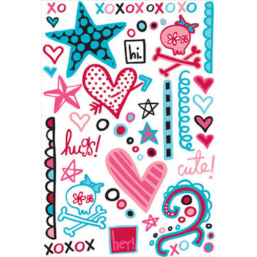 KI Memories - Love Elsie - Roxie Collection - Rub-Ons - Roxie Doodles, BRAND NEW