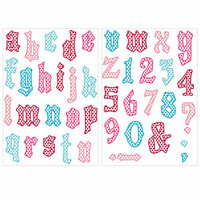 KI Memories - Love Elsie - Roxie Collection - Clear Stamps - Roxie Gothic Dot Alphabet, CLEARANCE