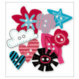 KI Memories - Love Elsie - Roxie Collection - Chipboard Buttons - Roxie Shapes, BRAND NEW