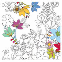 KI Memories - Pop Culture Collection - Frosty Patterns - 12x12 Iridescent Paper - Coloring Book