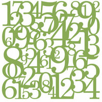 KI Memories - Pop Culture Collection - Lace Cardstock - Hopscotch - Lucky - Green - Numbers
