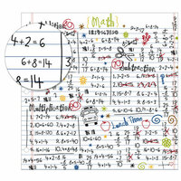 KI Memories - School Days Collection - 12 x 12 Frosty Patterns Paper - Scribbles