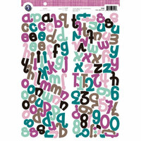 KI Memories - Posh Collection - Alphabet Cardstock Stickers - Simply Cute, CLEARANCE