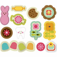 KI Memories - Sweet Life Collection - 3 Dimensional Stickers with Glitter and Gem Accents - Pop Art