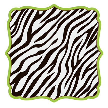 KI Memories - Wild Life Collection - 12 x 12 Die Cut Paper - Zebra Stripes
