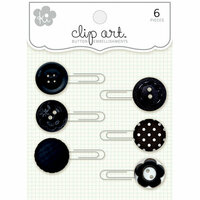 KI Memories - Clip Art - Button Adorned Paper Clips - Inkjet
