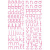 KI Memories - Sticklers - Alphabet Glitter Stickers - Curly - Pink