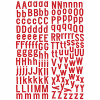 KI Memories - Sticklers - Alphabet Glitter Stickers - Classic - Red