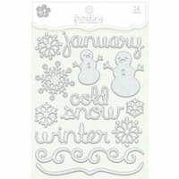 KI Memories - Frosting - 3 Dimensional Puffy Stickers - January