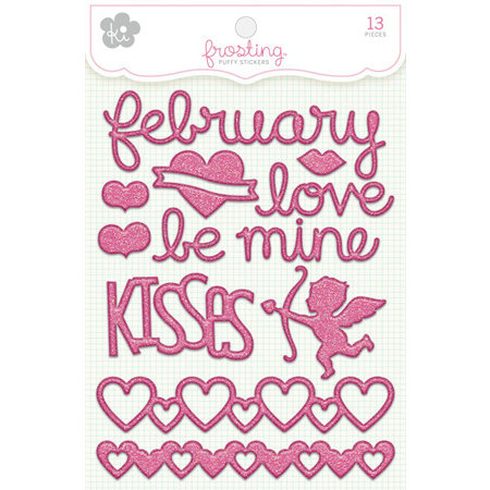 KI Memories - Frosting - 3 Dimensional Puffy Stickers - February