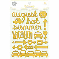 KI Memories - Frosting - 3 Dimensional Puffy Stickers - August