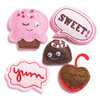 KI Memories - Puffies Collection - 3 Dimensional Fabric Stickers with Gem Accents - Sweet Love