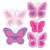 KI Memories - Puffies Collection - 3 Dimensional Fabric Stickers - Flutter - Pink