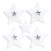 KI Memories - Puffies Collection - 3 Dimensional Fabric Stickers with Gem Accents - Stars - White