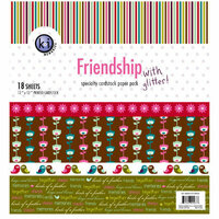 KI Memories - 12 x 12 Specialty Cardstock Paper Pack with Glitter - Friendship, CLEARANCE