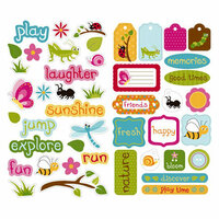 KI Memories - Embellishment Boutique - Chipboard Stickers - Hip Chip Accents - Playful, CLEARANCE