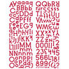 KI Memories - Embellishment Boutique - Alphabet Glitter Stickers - Cookie Cutter - Red, CLEARANCE