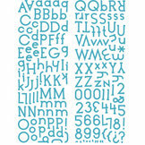 KI Memories - Embellishment Boutique - Alphabet Glitter Stickers - Cookie Cutter - Teal, CLEARANCE