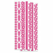 KI Memories - Embellishment Boutique - Glitter Stickers - Bloom Borders - Pink, CLEARANCE