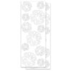KI Memories - Embellishment Boutique - Glitter Stickers - Brushed Flowers - White, CLEARANCE