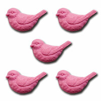 Maya Road - Resin Nesting Birds - Carnation Pink