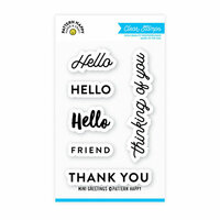 Pattern Happy - Clear Acrylic Stamps - Mini Greetings