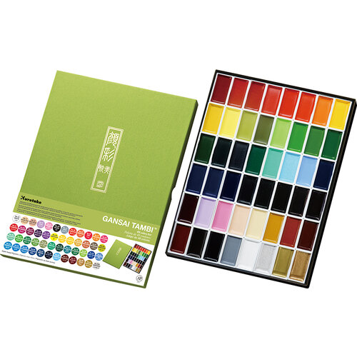 Kuretake - Gansai Tambi - Solid Watercolors - 48 Color Set