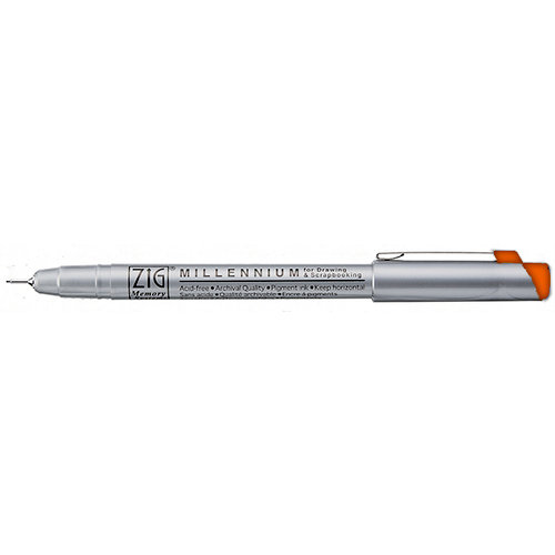 Kuretake - ZIG - Memory System - Millennium Pen - Pure Orange - .2mm