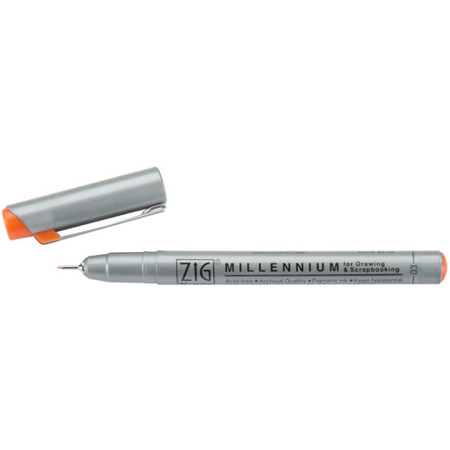 Kuretake - ZIG - Memory System - Millennium Pen - Pure Orange - .35mm