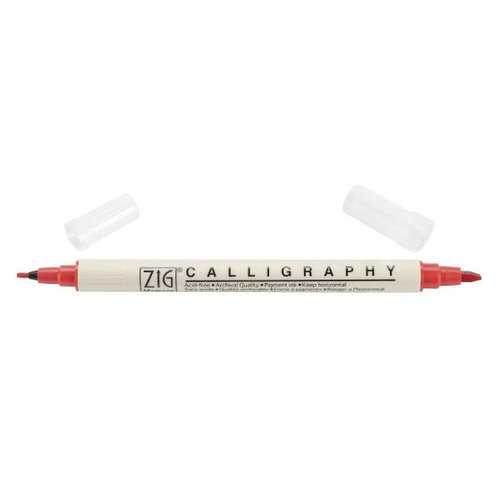 Kuretake - ZIG - Memory System - Dual Tip Calligraphy Marker - Pure Red