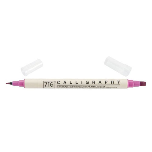 Kuretake - ZIG - Memory System - Dual Tip Calligraphy Marker - Pure Pink