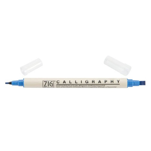 Kuretake - ZIG - Memory System - Dual Tip Calligraphy Marker - Blue Jay