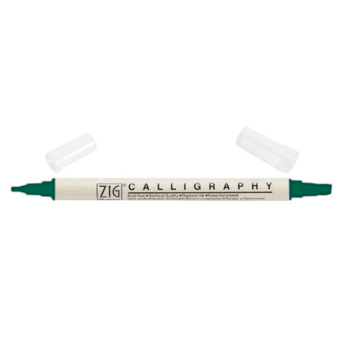 Kuretake - ZIG - Memory System - Dual Tip Calligraphy Marker - Pure Green