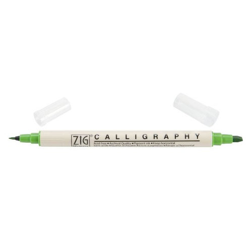 Kuretake - ZIG - Memory System - Dual Tip Calligraphy Marker - Spring Green